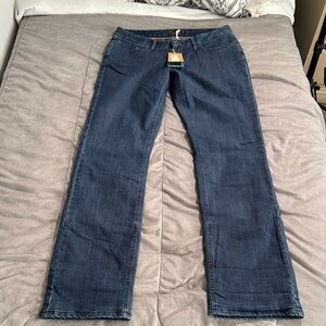 NWT Prana Indigo Lined Boyfriend Jeans - Dark Blue Sz 27